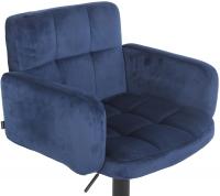 Barhocker Los Angeles Samt schwarz blau 