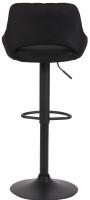 Barhocker Milet Stoff schwarz schwarz 