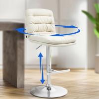 Barhocker Damar Stoff chrom creme Barhocker Damar Stoff chrom creme