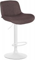 Barhocker Solon Weiß Stoff dunkelbraun Barhocker Solon Weiß Stoff dunkelbraun