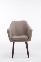 Besucherstuhl Utrecht Stoff Walnuss (eiche) taupe 