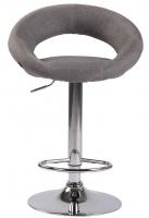 Barhocker Olinda Stoff chrom grau Barhocker Olinda Stoff chrom grau