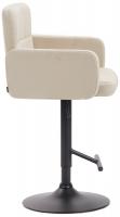 Barhocker Los Angeles, Stoff schwarz creme Barhocker Los Angeles, Stoff schwarz creme