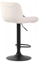 Barhocker Lentini Samt schwarz creme Barhocker Lentini Samt schwarz creme