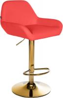 Barhocker Braga Gold Kunstleder rot Barhocker Braga Gold Kunstleder rot