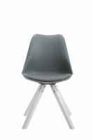 4er Set Stühle Toulouse Kunstleder weiß (eiche) Square grau 4er Set Stühle Toulouse Kunstleder weiß (eiche) Square grau
