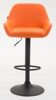 2er Set Barhocker Braga Kunstleder schwarz orange 2er Set Barhocker Braga Kunstleder schwarz orange