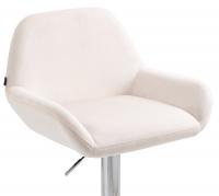2er Set Barhocker Braga Samt chrom creme 2er Set Barhocker Braga Samt chrom creme