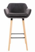 Barhocker Grant Samt grau 