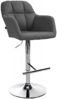 Barhocker Natoma Stoff chrom dunkelgrau Barhocker Natoma Stoff chrom dunkelgrau