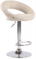 Barhocker Olinda Stoff chrom creme Barhocker Olinda Stoff chrom creme