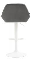 2er Set Barhocker Braga Samt weiß grau 2er Set Barhocker Braga Samt weiß grau