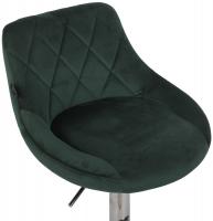Barhocker Lazio Samt chrom dunkelgrün Barhocker Lazio Samt chrom dunkelgrün