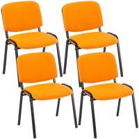 4er Set Besucherstuhl Ken Stoff orange 4er Set Besucherstuhl Ken Stoff orange