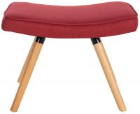 Fußhocker Garding Stoff rot 