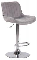 Barhocker Lentini Samt chrom grau Barhocker Lentini Samt chrom grau