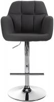 Barhocker Natoma Stoff chrom schwarz Barhocker Natoma Stoff chrom schwarz