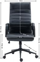Bürostuhl Kolumbus Echtleder schwarz/schwarz Bürostuhl Kolumbus Echtleder schwarz/schwarz