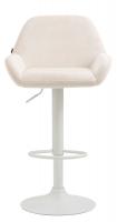 Barhocker Braga Samt weiß creme Barhocker Braga Samt weiß creme