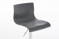 2er Set Barhocker Hoover Kunststoff chrom grau 