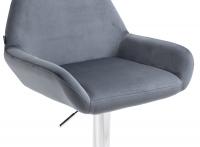 2er Set Barhocker Braga Samt chrom dunkelgrau 2er Set Barhocker Braga Samt chrom dunkelgrau