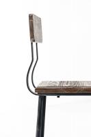 Barhocker Queens, Holz antik silber 