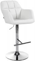 Barhocker Natoma Kunstleder chrom weiß 