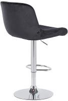 Barhocker Solon Chrom Samt schwarz Barhocker Solon Chrom Samt schwarz