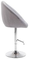 Barhocker London V2 Stoff chrom grau Barhocker London V2 Stoff chrom grau