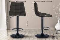 Barhocker Jerry Stoff schwarz dunkelgrau 