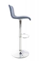 2er Set Barhocker Hoover Stoff chrom blau 
