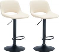 2er Set Barhocker Camden Kunstleder schwarz creme 2er Set Barhocker Camden Kunstleder schwarz creme