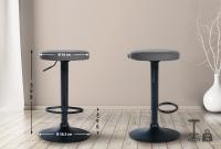 2er Set Barhocker Ponte Kunstleder schwarz grau 2er Set Barhocker Ponte Kunstleder schwarz grau