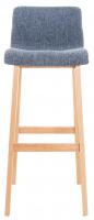 2er Set Barhocker Hoover Stoff Natura blau 2er Set Barhocker Hoover Stoff Natura blau