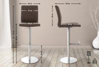 2er Set Barhocker Cadiz Stoff edelstahl braun 
