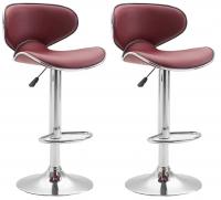 2er Set Barhocker Las Vegas V2 Kunstleder chrom bordeauxrot 2er Set Barhocker Las Vegas V2 Kunstleder chrom bordeauxrot
