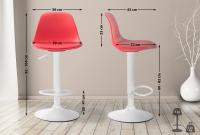 Barhocker Kiel Kunstleder weiß rot Barhocker Kiel Kunstleder weiß rot