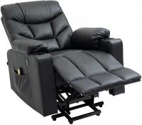 Sessel Andover Echtleder schwarz 