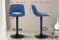 Barhocker Camden Samt schwarz blau Barhocker Camden Samt schwarz blau