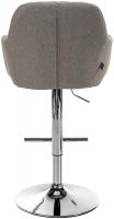 Barhocker Natoma Stoff chrom taupe 