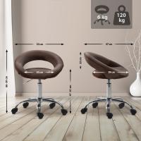 Arbeitshocker Olinda Samt braun Arbeitshocker Olinda Samt braun