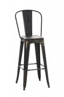 Barhocker Aiden antik schwarz-gold Barhocker Aiden antik schwarz-gold