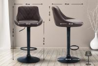 Barhocker Lazio Kunstleder schwarz braun 