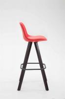 Barhocker Franklin Vollgepolstert Kunstleder Square Cappuccino (eiche) rot 