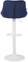 Barhocker Lazio Samt weiß blau Barhocker Lazio Samt weiß blau
