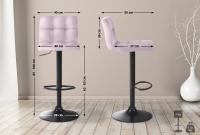 4er Set Barhocker Feni Samt rosa 4er Set Barhocker Feni Samt rosa