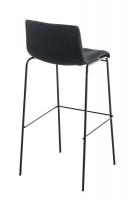 Barhocker Hoover Stoff 4-Fuß Gestell schwarz schwarz 