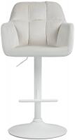 Barhocker Natoma Samt weiß creme Barhocker Natoma Samt weiß creme