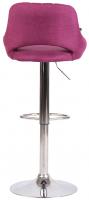 Barhocker Milet Stoff chrom lila Barhocker Milet Stoff chrom lila