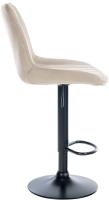 2er Set Barhocker Toni Samt schwarz creme 2er Set Barhocker Toni Samt schwarz creme